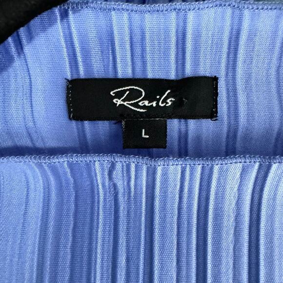 Rails Wakely Striped Sleeveless Midi Dress In Jewel Periwinkle Size Large - Picture 9 of 10